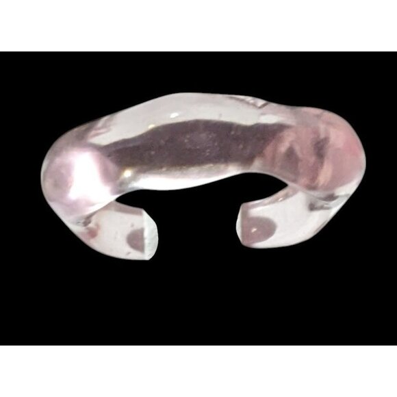 Abstract Pastel Pink Translucent Fashion Ring Size 8 - Picture 9 of 15
